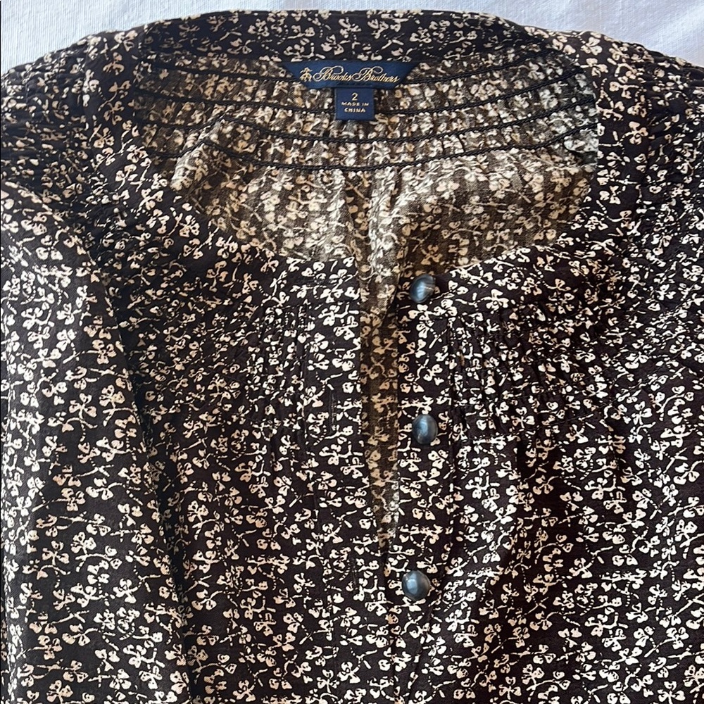 Brown Floral Blouse